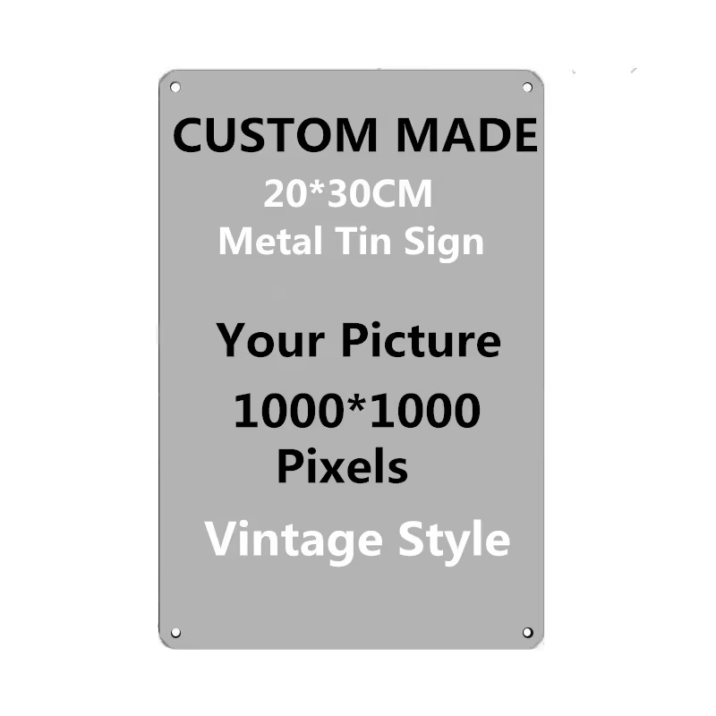 Vintage Fashion Plates - Personalized Custom Metal Tin Sign 20x30cm,