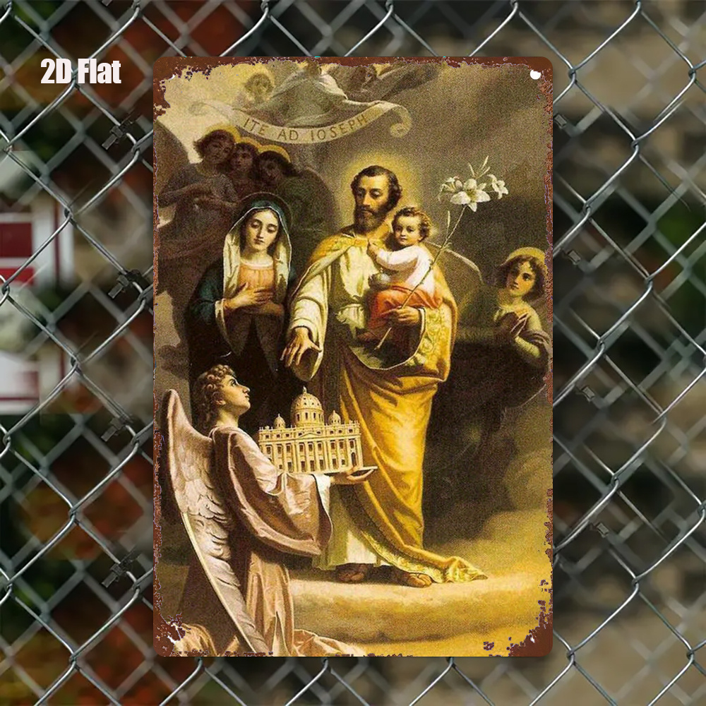 Vintage Fashion Plates - 2D Vintage Metal Wall Sign, Religious
