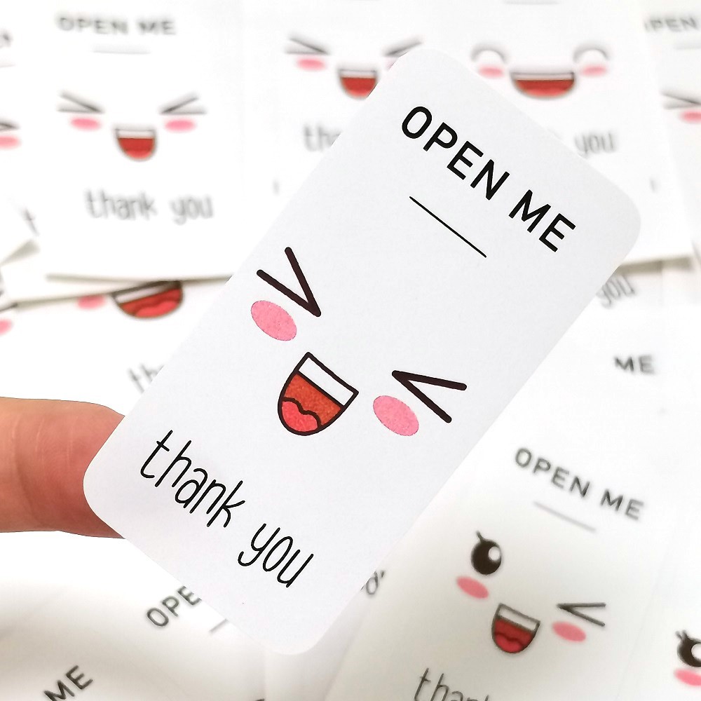 Vintage Fashion Magazines - 40-100pcs Cute OPEN ME STICKERS 3*6cm