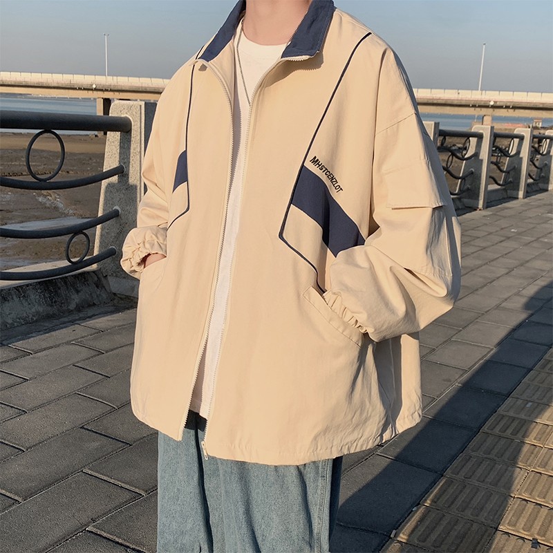 Vintage Windbreaker Nylon - American Windbreaker Jacket Men Spring Summer