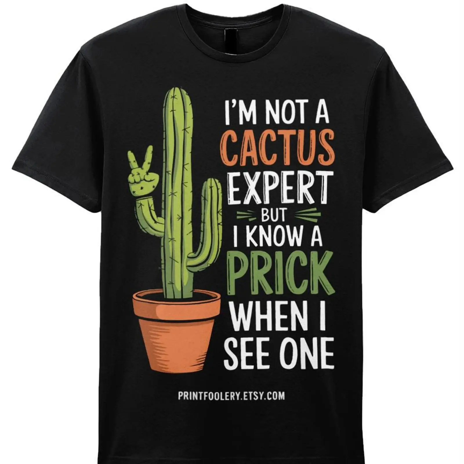 Vintage Fashion Expert - Funny Cactus Quote T shirt I'm