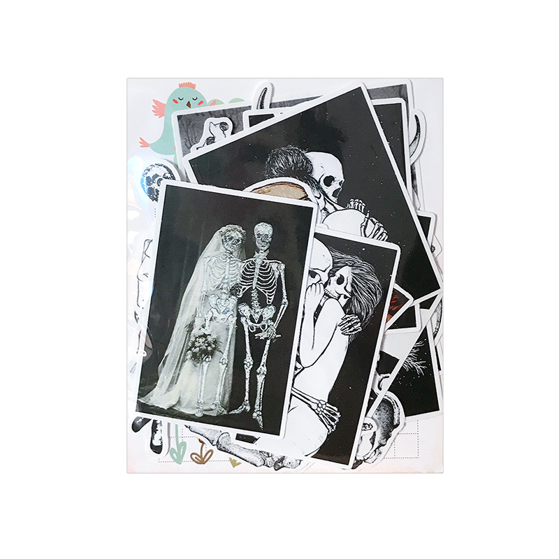 Vintage Fashion Magazines - 23pcs Creative Skull love stickers/Scrapbooking Stickers