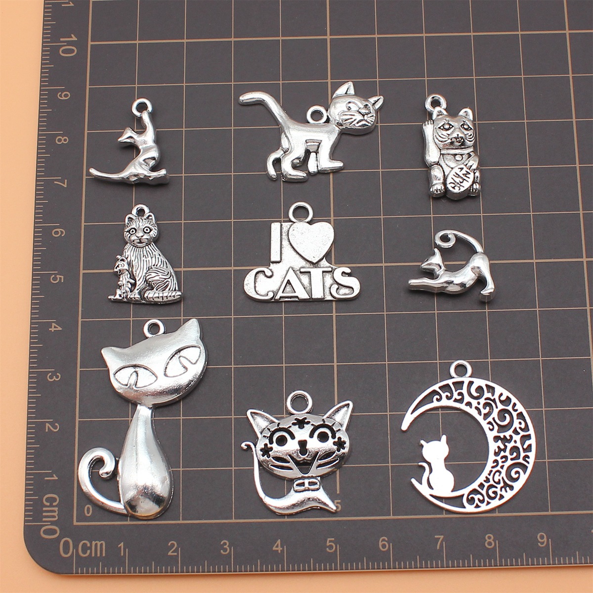Vintage Fashion Stores - 100Pcs/Bag 9 Styles Antique Silver Color