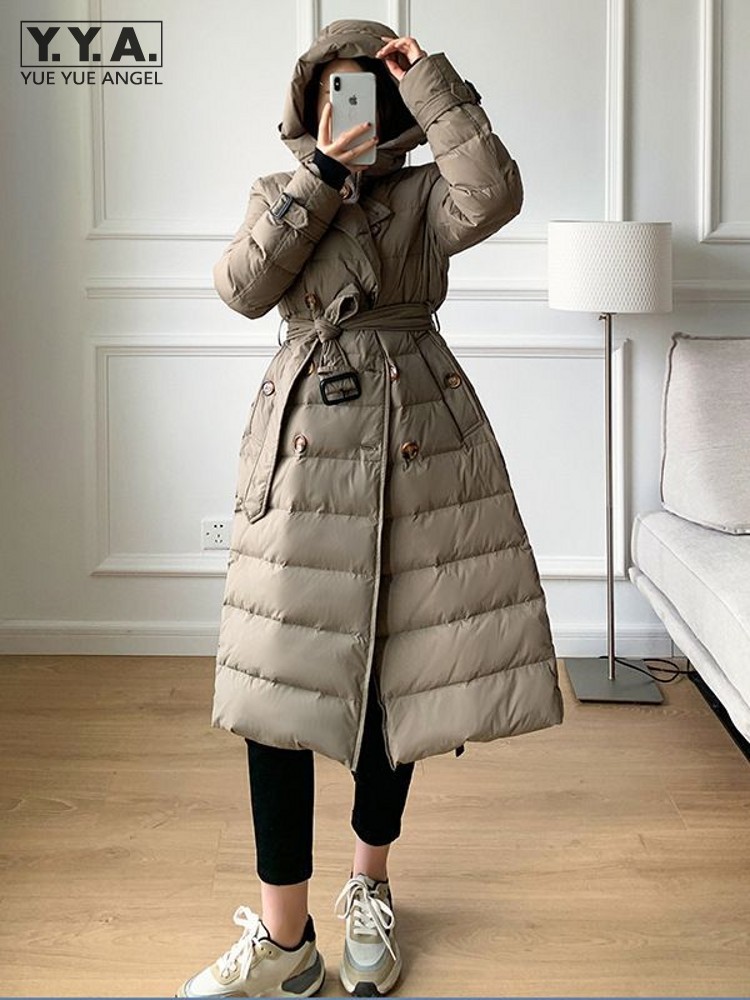 Vintage Windbreaker Nylon - Women Winter Windbreaker Long Down Jacket