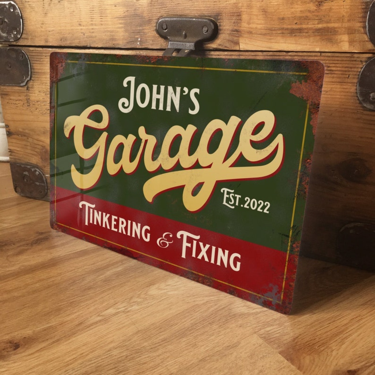 Vintage Fashion Plates - Custom Personalised Garage Metal Sign -