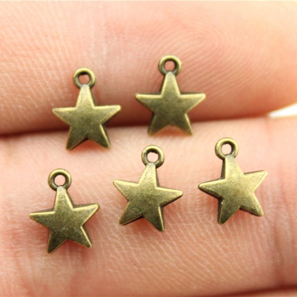 Vintage Fashion Stores - 40pcs 8.6x7.1mm 2 Colors Antique Silver
