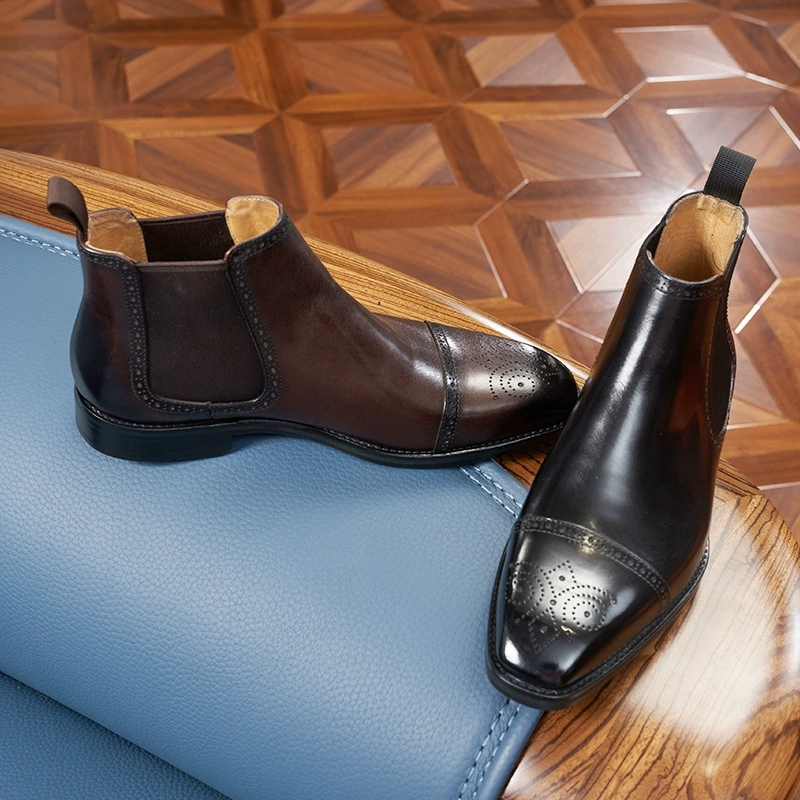 Vintage Fashion And Design - Vintage Italian Mens Chelsea Boots Luxury