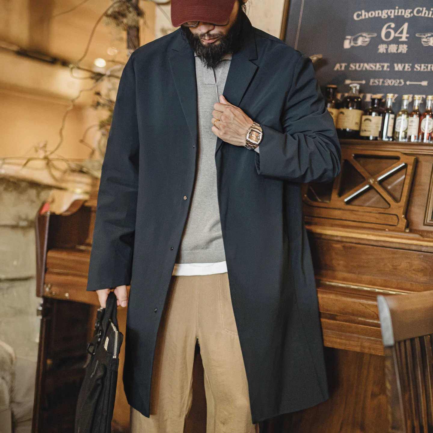 Maden Men’s Trench Coat Britis - Vintage Windbreaker Nylon recension och pris