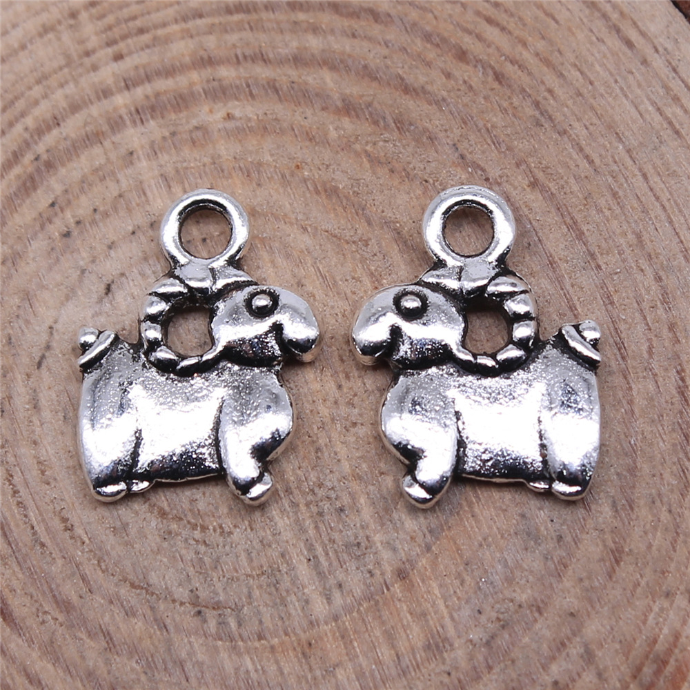 10pcs 11x14mm Antique Silver C - Vintage Fashion Words recension och pris