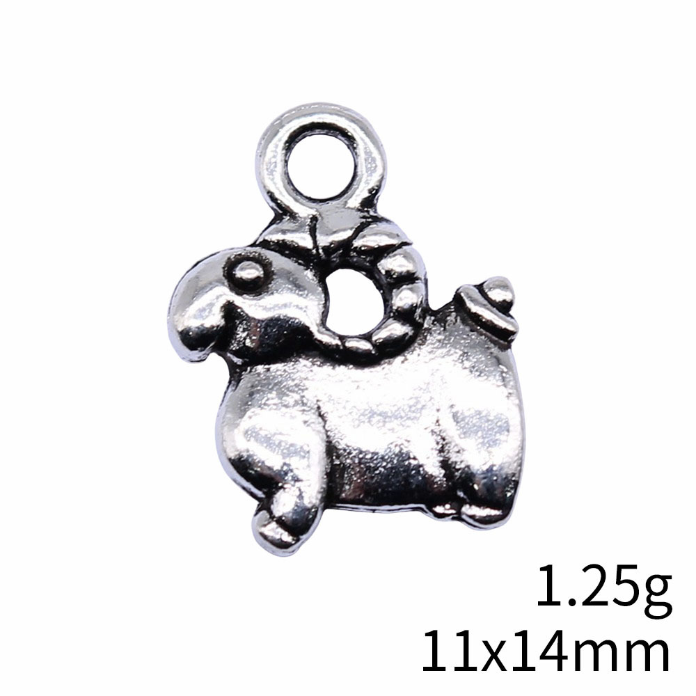 10pcs 11x14mm Antique Silver C - Vintage Fashion Words recension och pris