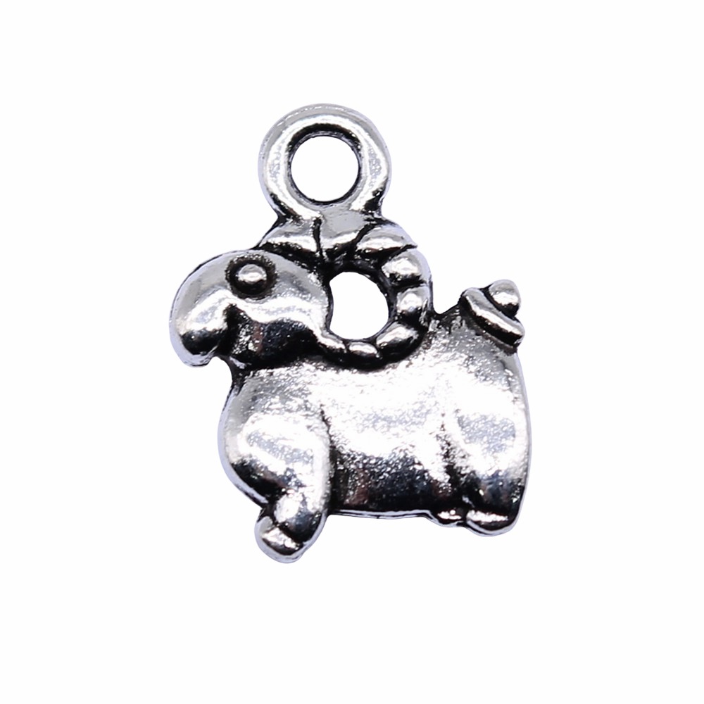 10pcs 11x14mm Antique Silver C - Vintage Fashion Words recension och pris