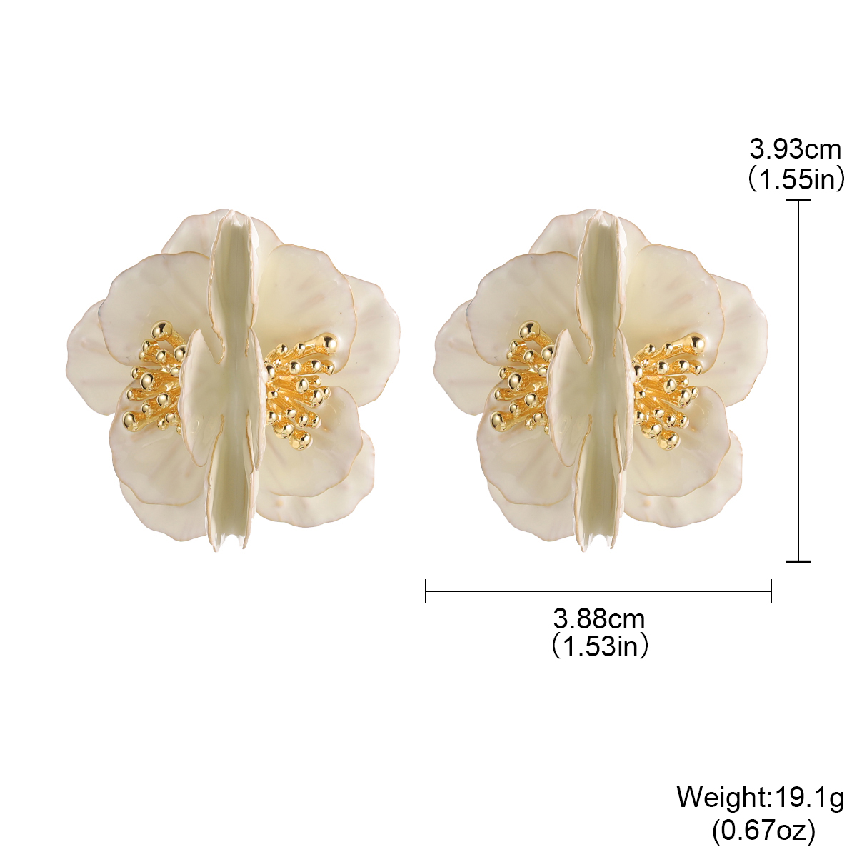 Chunky White Flower Statement  - Vintage Fashion Runway recension och pris