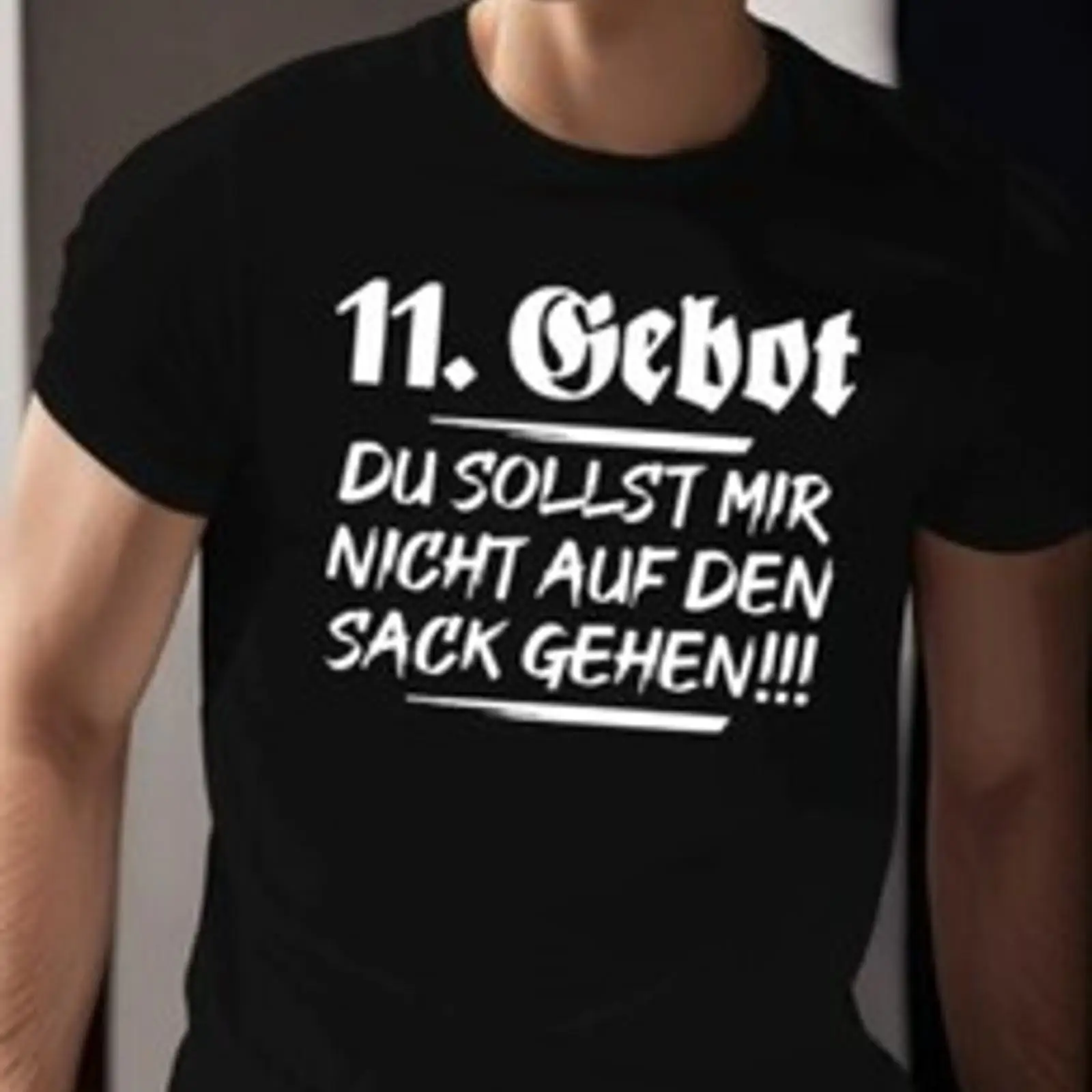 Herren T Shirt 11 Gebot Du sol - Vintage Fashion Herren recension och pris