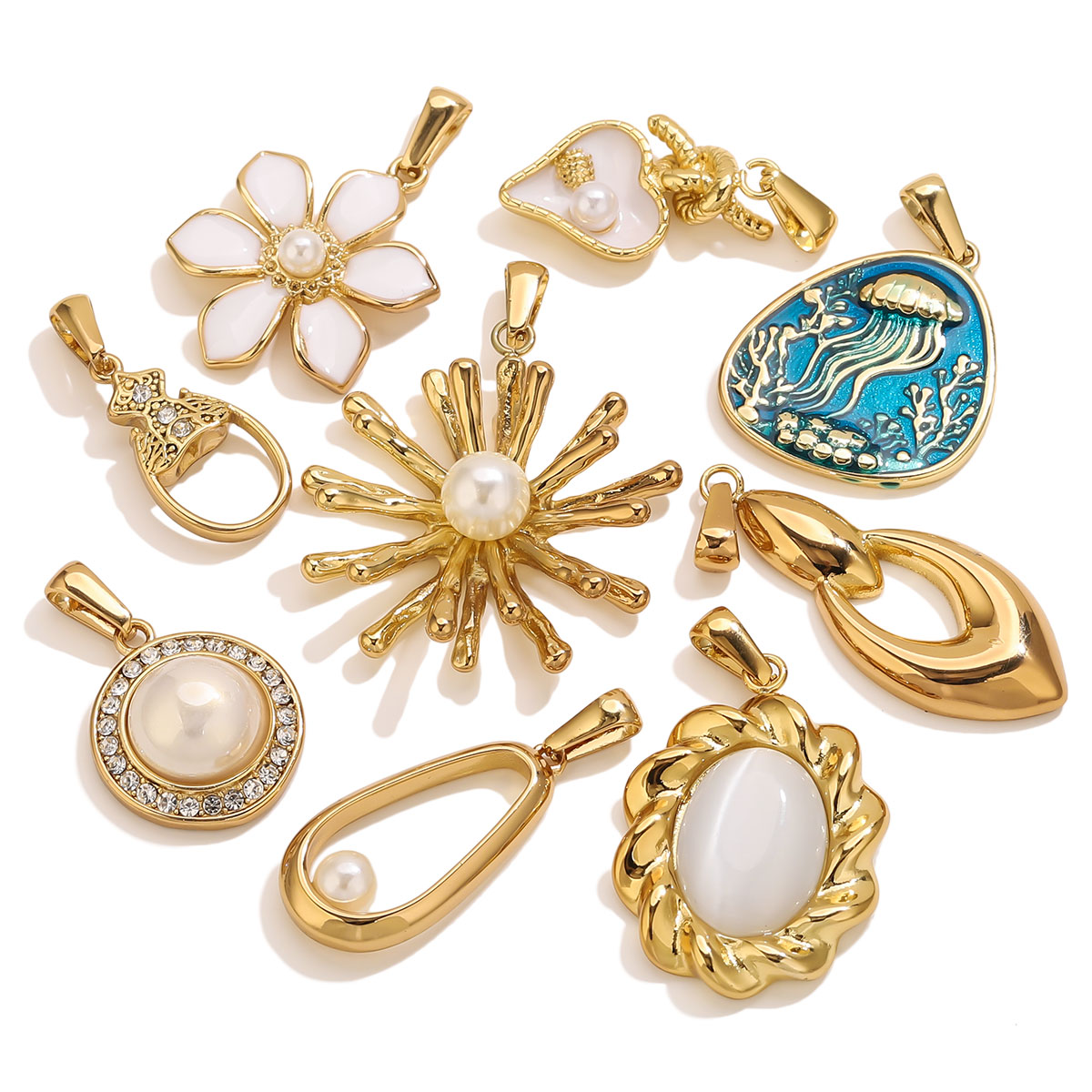 1Pcs 18K Gold Plated Stainless - Vintage Fashion Stores recension och pris