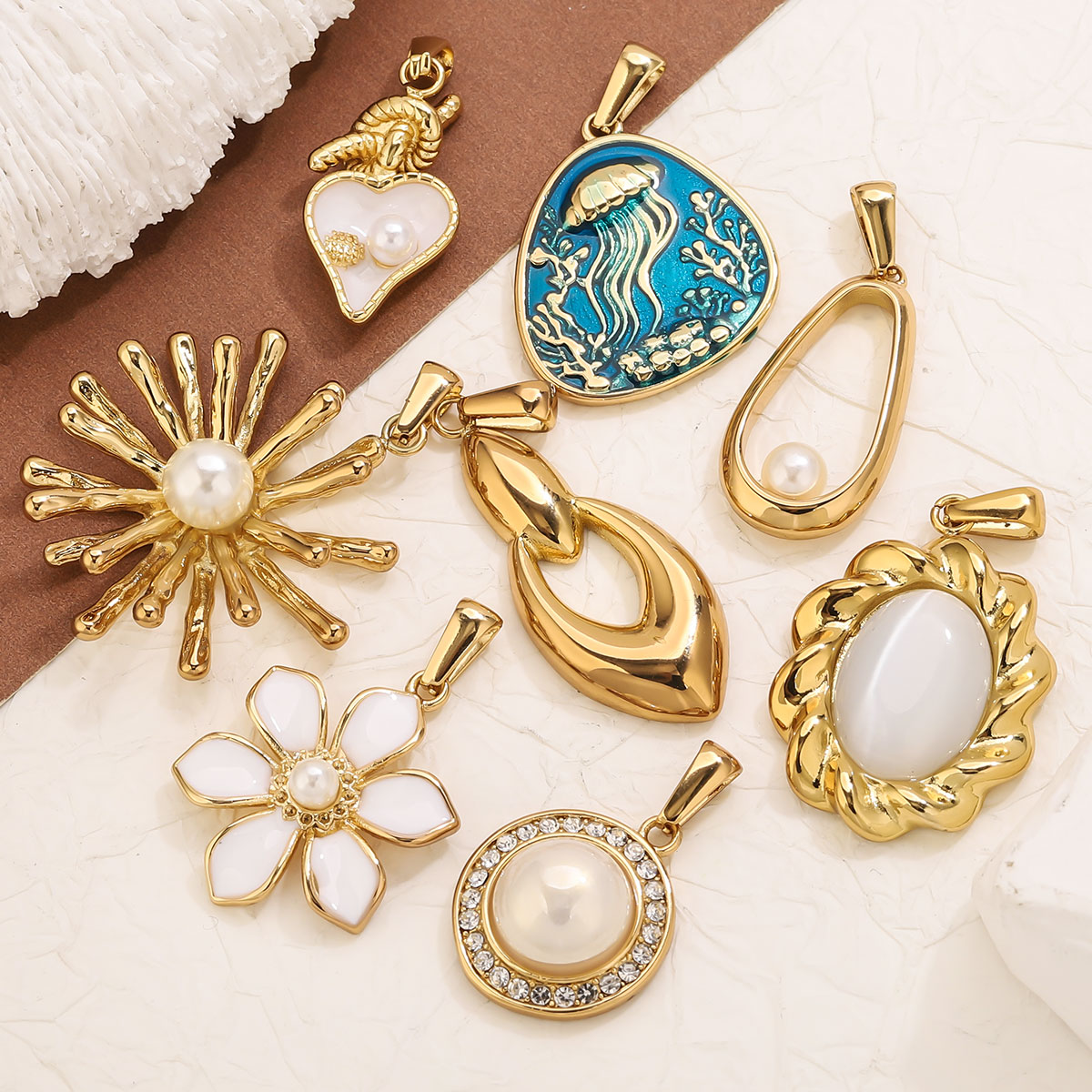 1Pcs 18K Gold Plated Stainless - Vintage Fashion Stores recension och pris