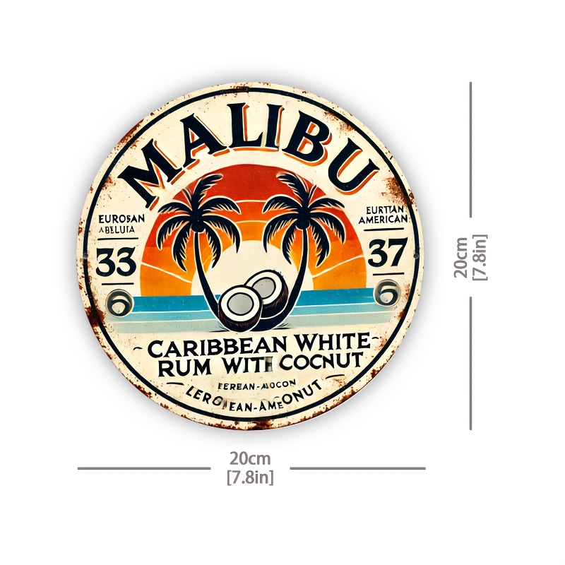 Vintage Malibu Rum Coconut Alu - Vintage Fashion Plates recension och pris