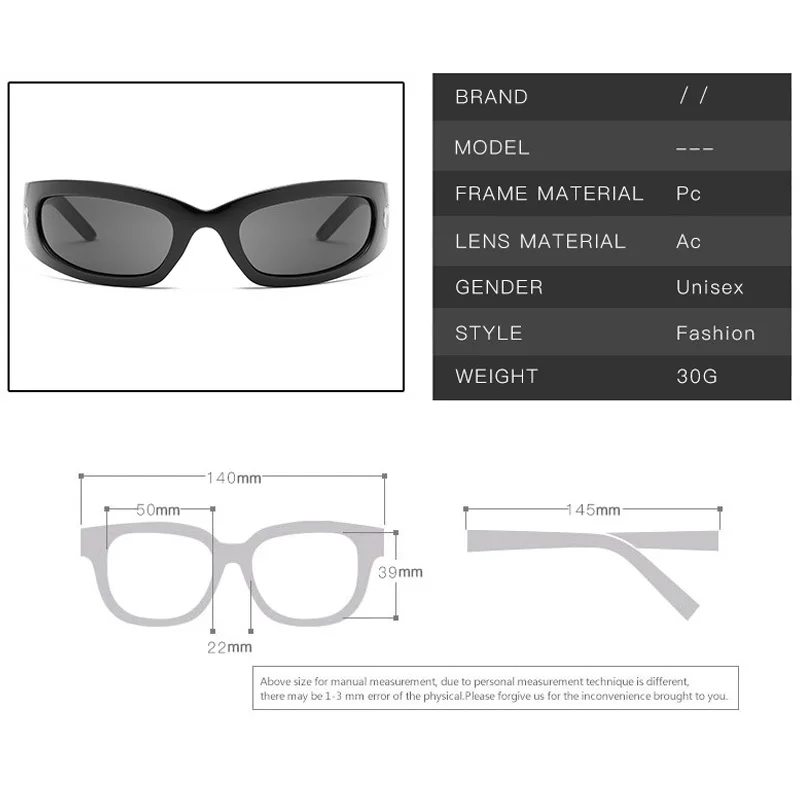 Resin Y2K Glasses Tiktok Lense - Vintage Fashion Tiktok recension och pris