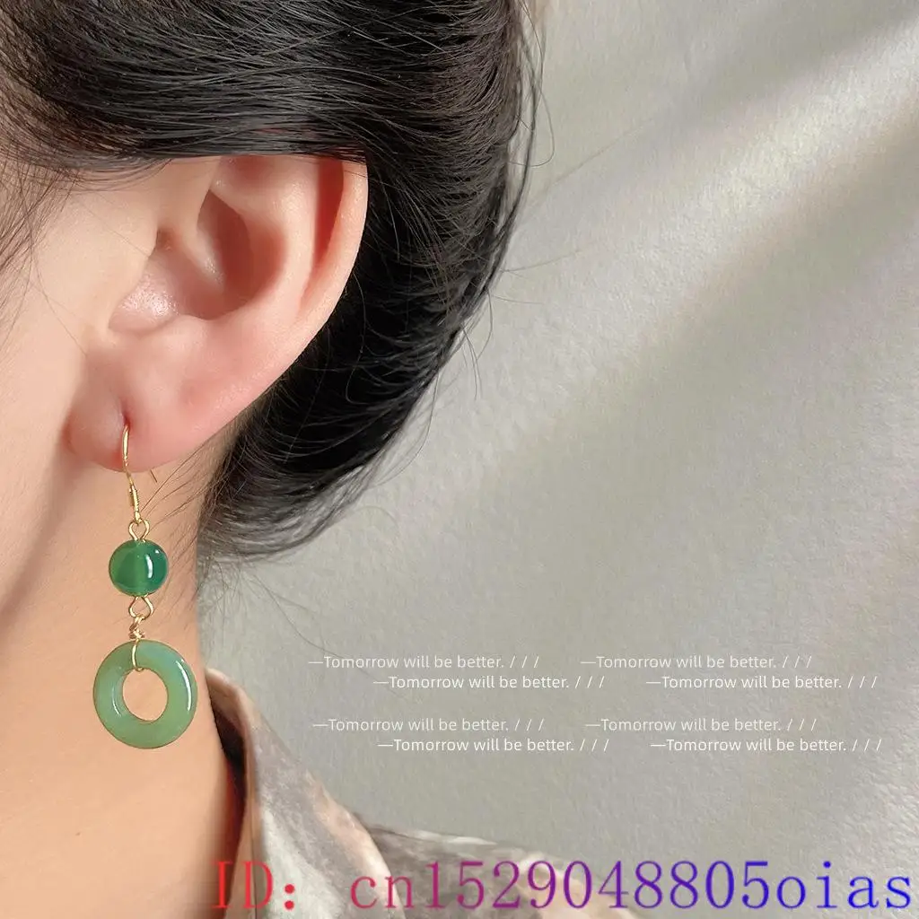 Green Real Jade Ring Earrings  - Vintage Fashion Words recension och pris