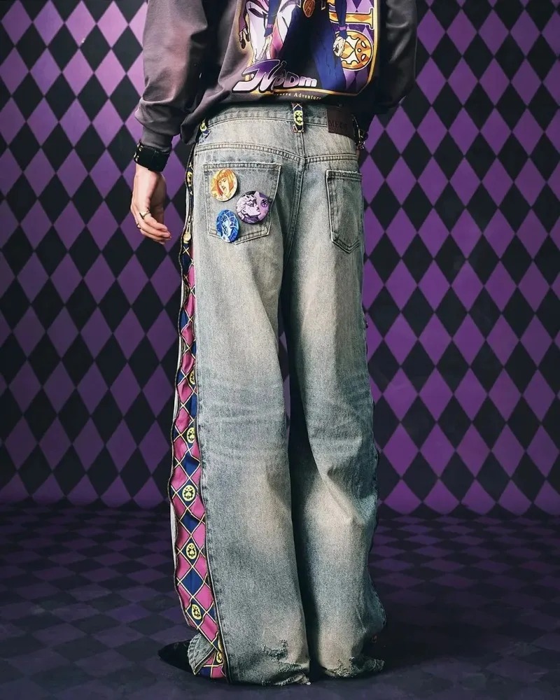 Y2K Streetwear Men Hip Hop Har - Vintage Fashion Jeans recension och pris