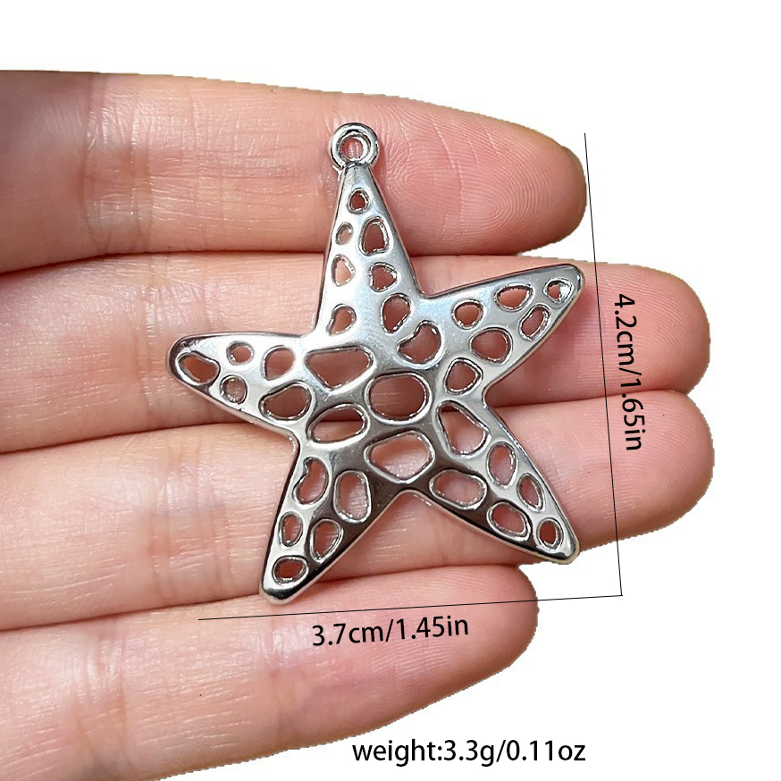 4Pcs Silvery Starfish Sea Star - Vintage Fashion Stores recension och pris