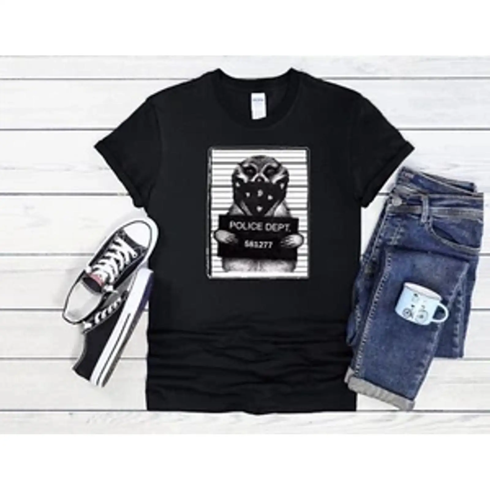 Erdmännchen T Shirt Polizei Mu - Vintage Fashion Herren recension och pris