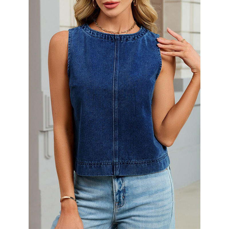 Benuynffy Casual Round Neck De - Vintage Fashion Jeans recension och pris