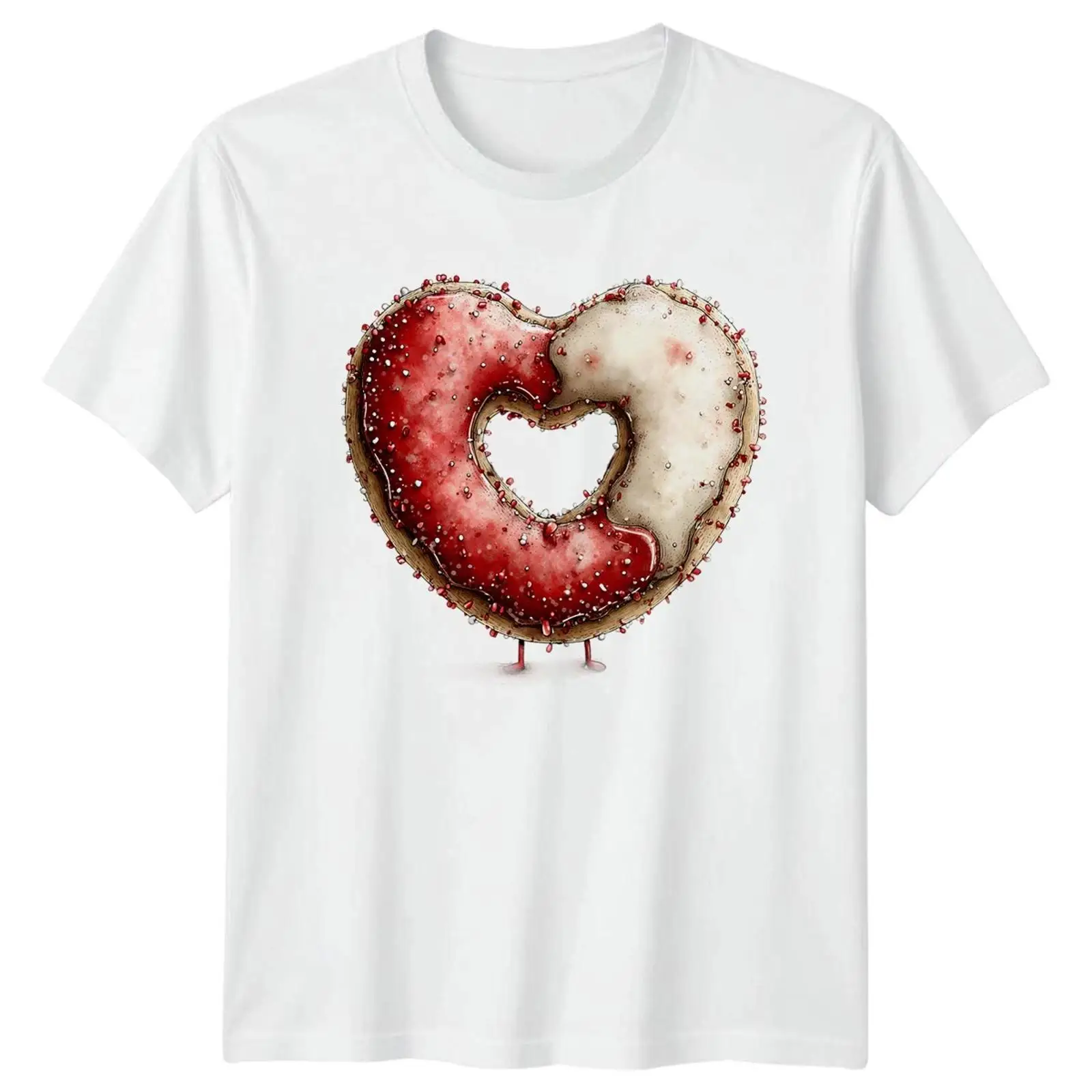 Herzförmiges Donut Food Grafik - Vintage Fashion Herren recension och pris