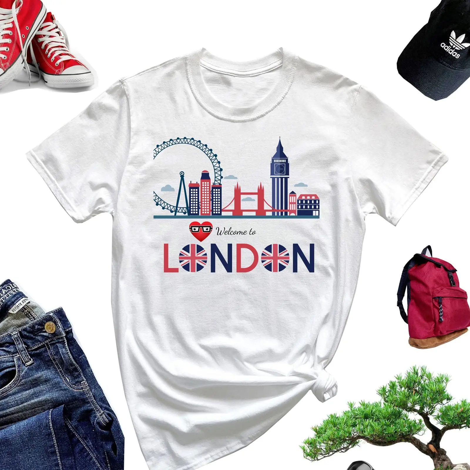 Welcome to London T Shirt Engl - Vintage Fashion London recension och pris