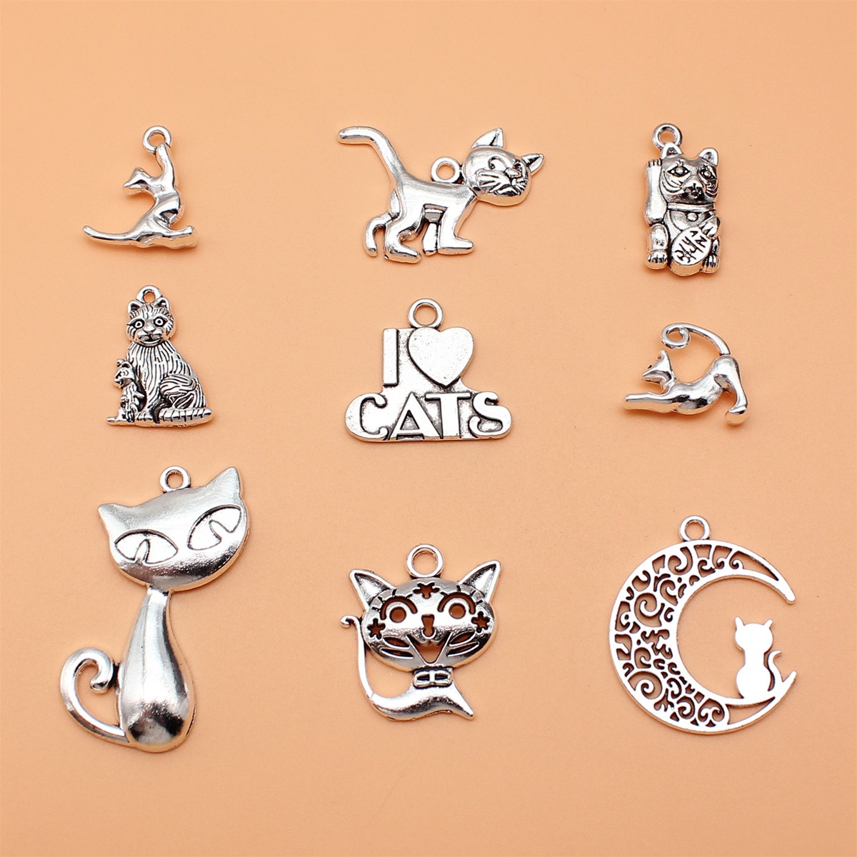 100Pcs/Bag 9 Styles Antique Si - Vintage Fashion Stores recension och pris