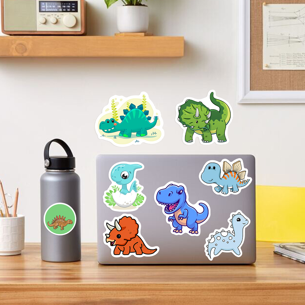 Cute Lovely dinosaur Stickers  - Vintage Fashion Magazines recension och pris