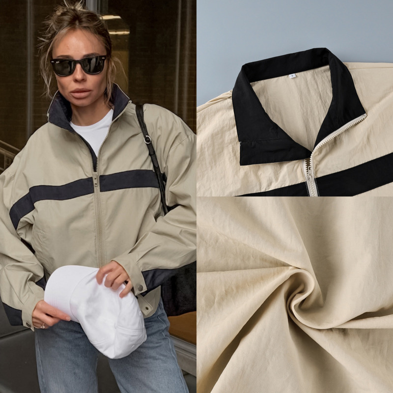 Women Color Block Windbreaker  - Vintage Windbreaker Nylon recension och pris