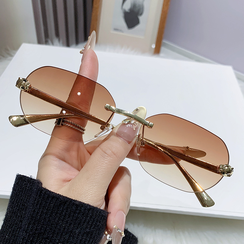 ZXIAC Trend Retro Rimless Squa - Vintage Fashion Tiktok recension och pris