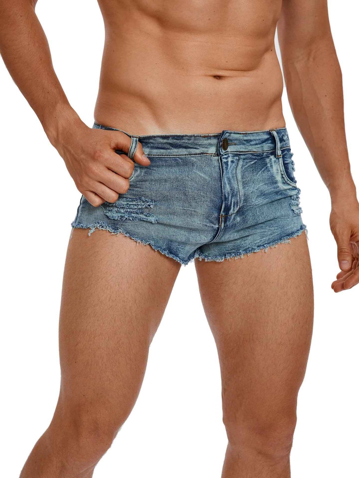 Men's Low Waist Jeans Shorts F - Vintage Fashion Jeans recension och pris