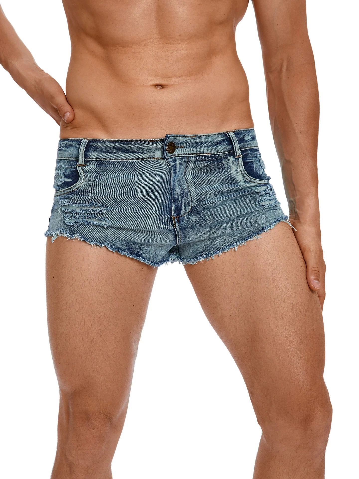 Men's Low Waist Jeans Shorts F - Vintage Fashion Jeans recension och pris