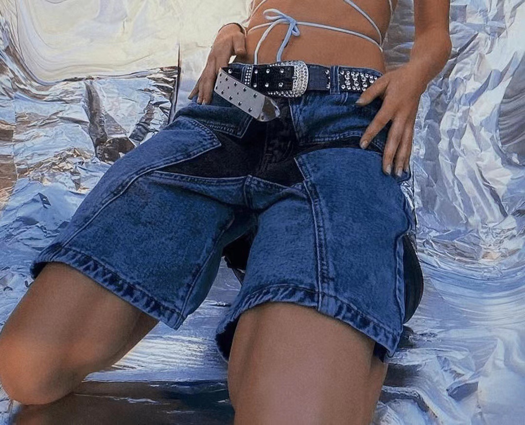 Stars Patchwork Women Short Je - Vintage Fashion Jeans recension och pris