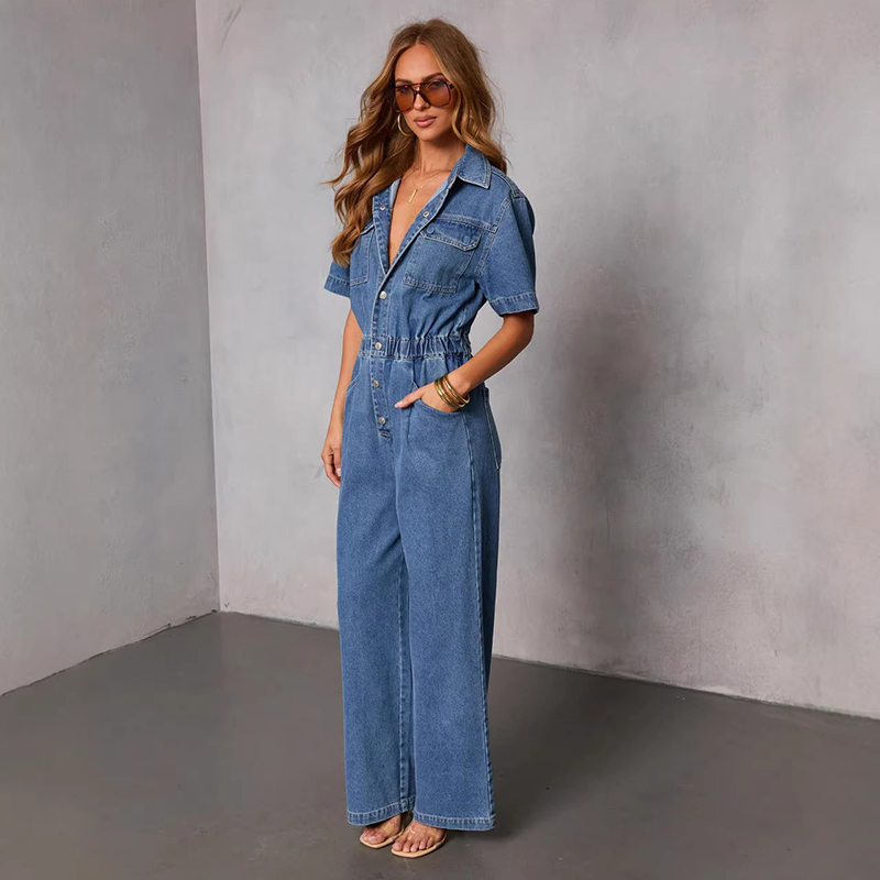 Retro Fashion Short Sleeve Den - Vintage Fashion Jeans recension och pris